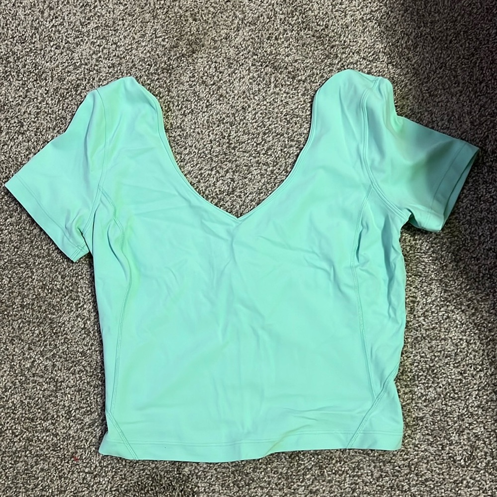 lulu lemon cropped v neck never worn because I got the wrong size